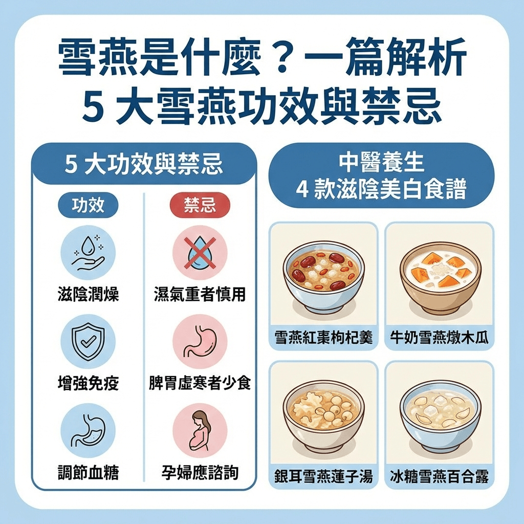 雪燕是什麼？一篇解析 5 大雪燕功效與禁忌，內附中醫養生 4 款滋陰美白食譜