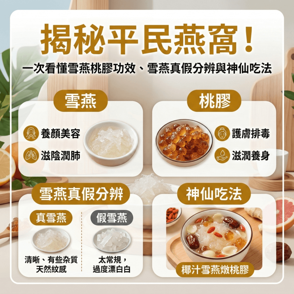揭秘「平民燕窩」真相！雪燕桃膠功效大解析，但燕窩真的無可取代嗎？