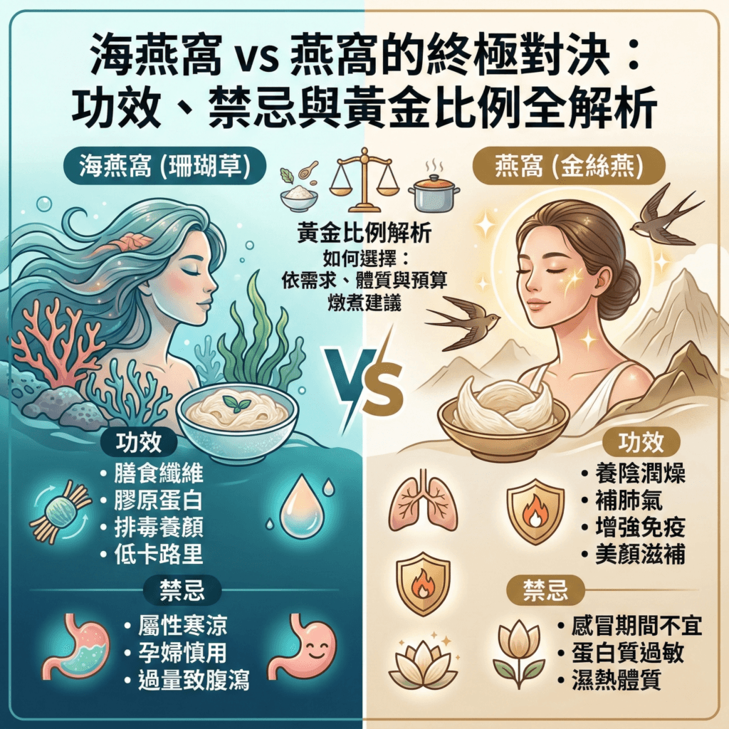 海燕窩 vs 燕窩的終極對決:功效、禁忌與黃金比例全解析