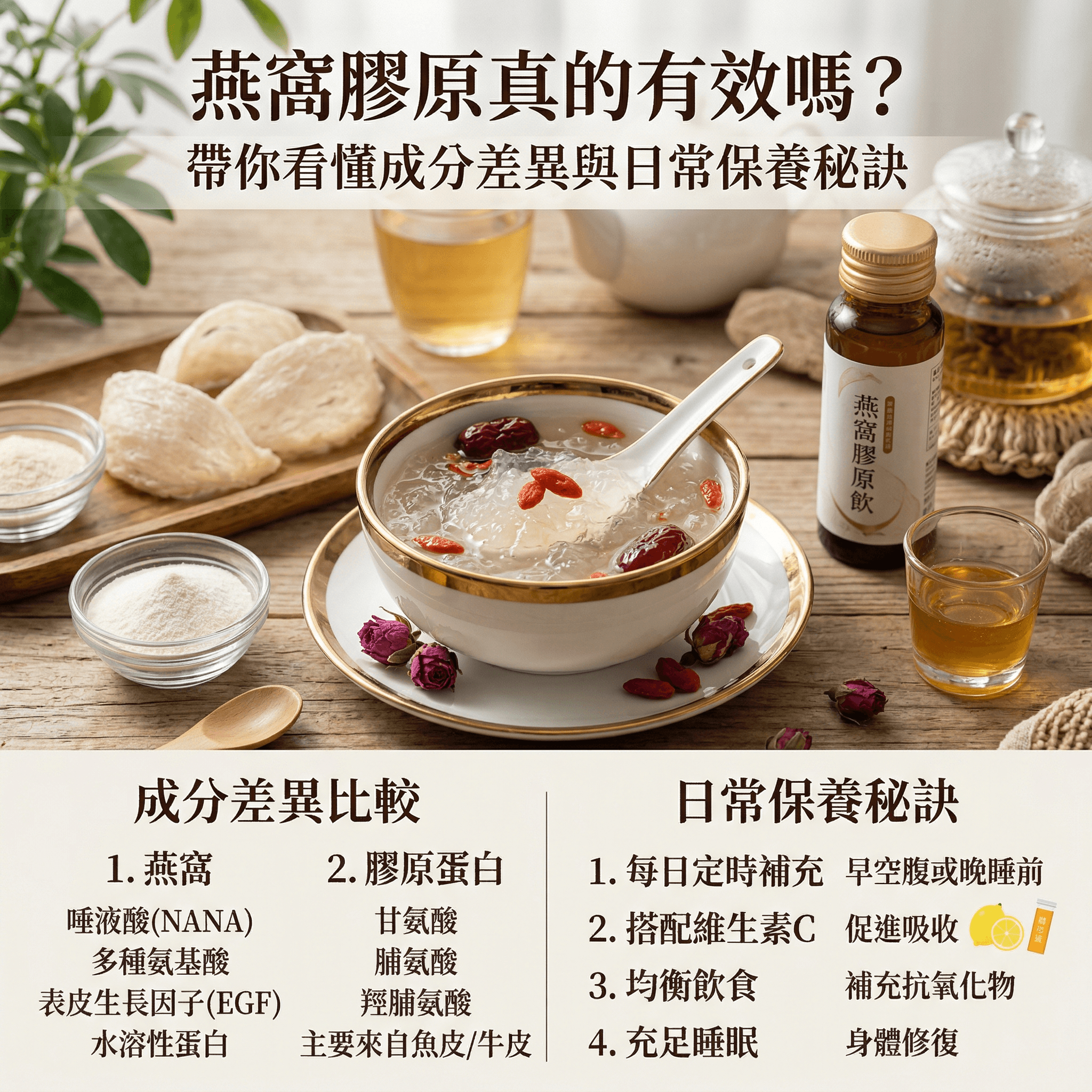 燕窩膠原真的有效嗎？帶你看懂成分差異與日常保養秘訣
