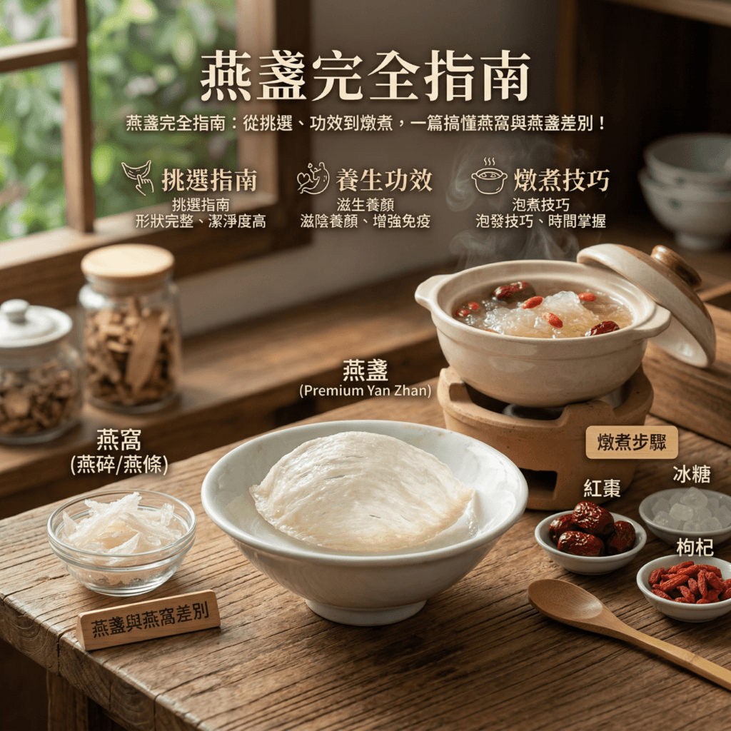 燕盞完全指南：從挑選、功效到燉煮，一篇搞懂燕窩與燕盞差別！