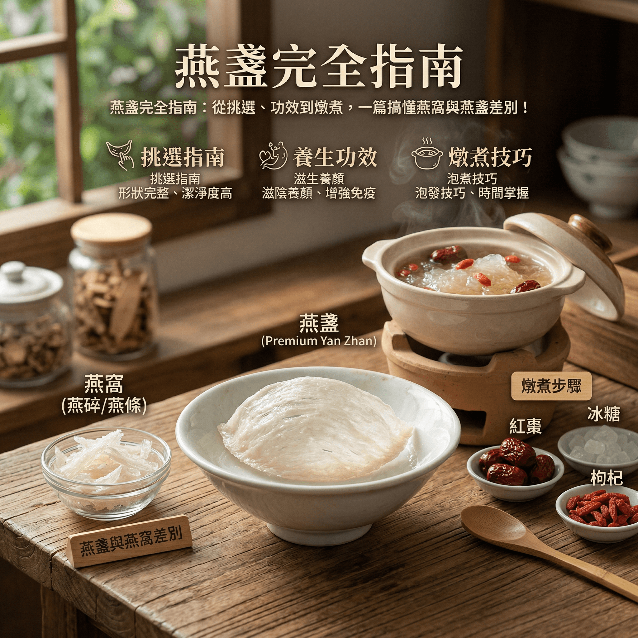 燕盞完全指南：從挑選、功效到燉煮，一篇搞懂燕窩與燕盞差別！