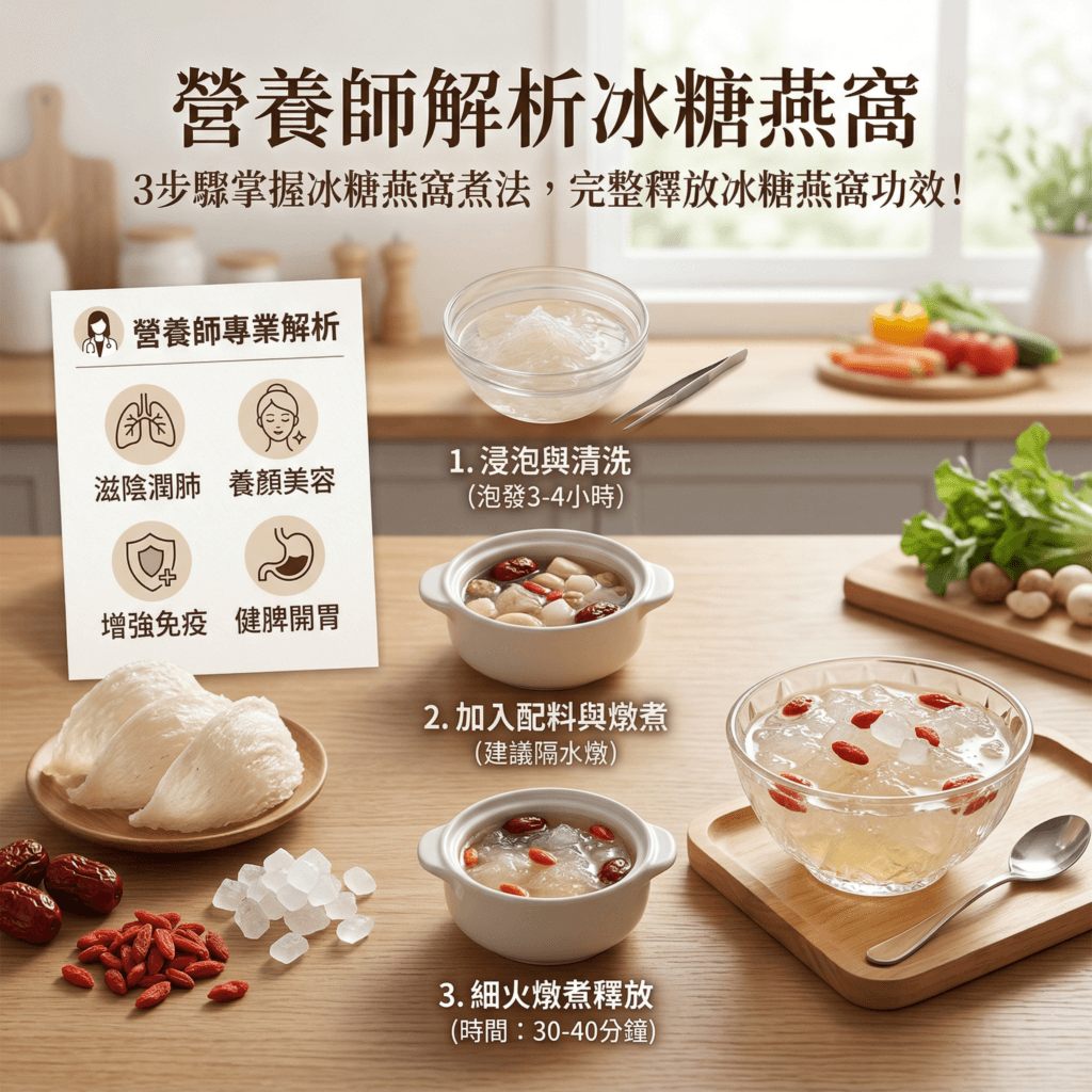營養師解析冰糖燕窩：3步驟掌握冰糖燕窩煮法，完整釋放冰糖燕窩功效！