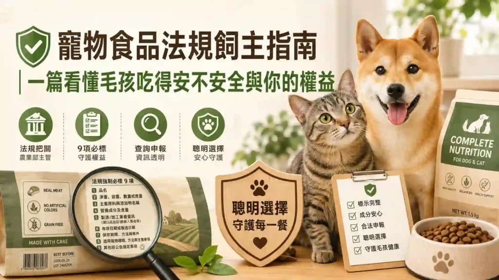 寵物食品法規飼主指南│一篇看懂毛孩吃得安不安全與你的權益