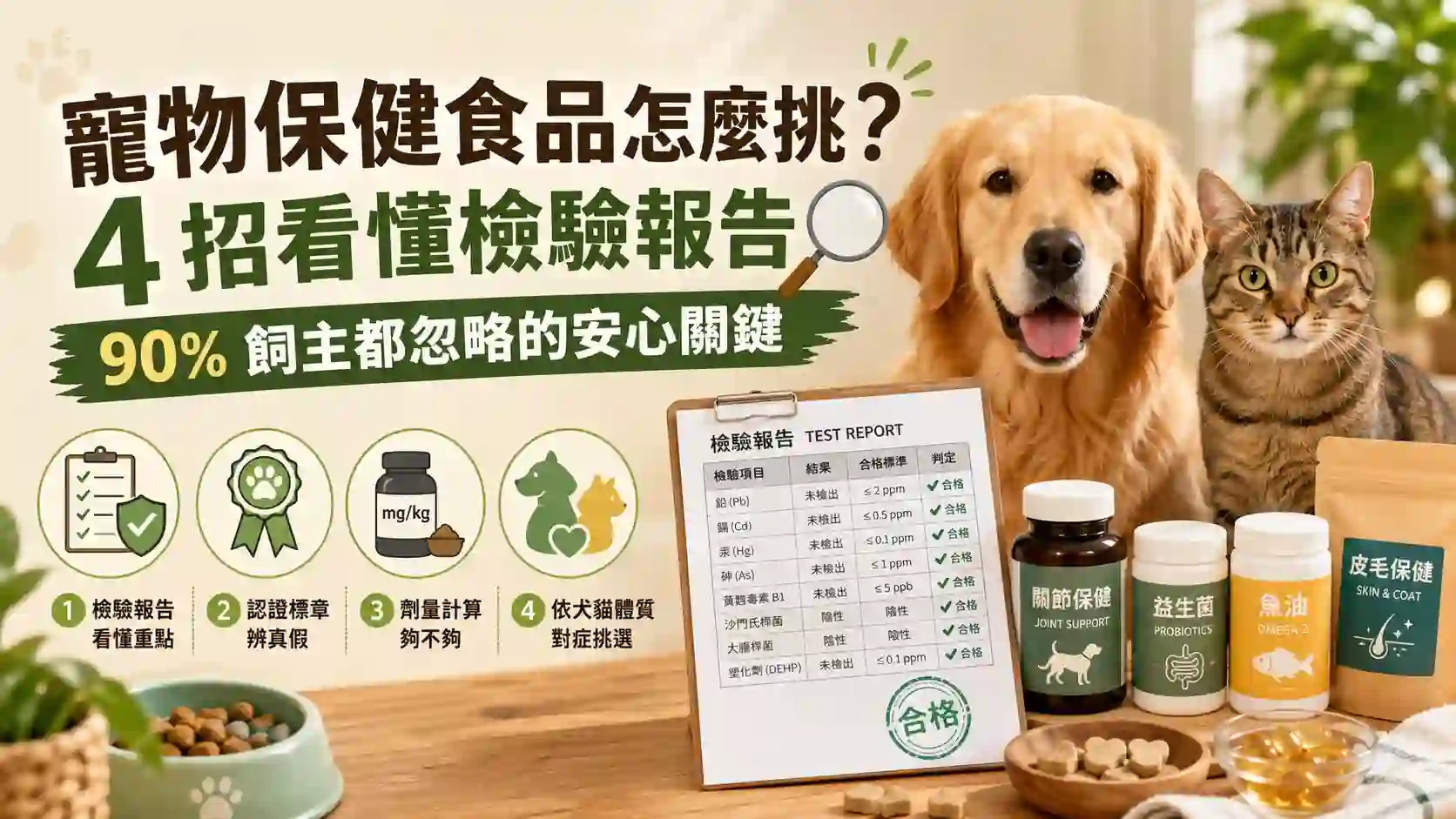 寵物保健食品怎麼挑？4 招看懂檢驗報告，90% 飼主都忽略的安心關鍵