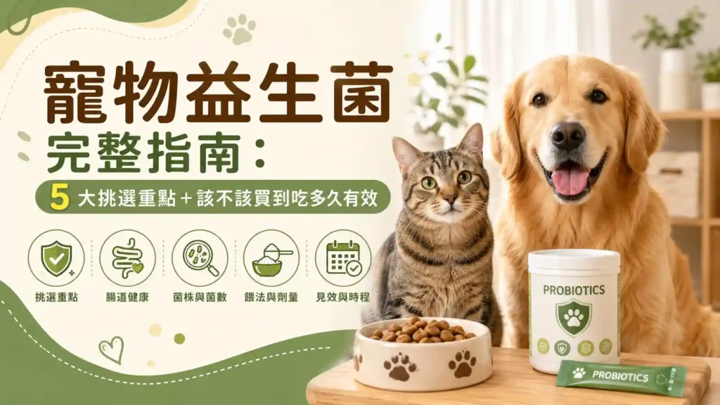 寵物益生菌完整指南:5 大挑選重點+該不該買到吃多久有效